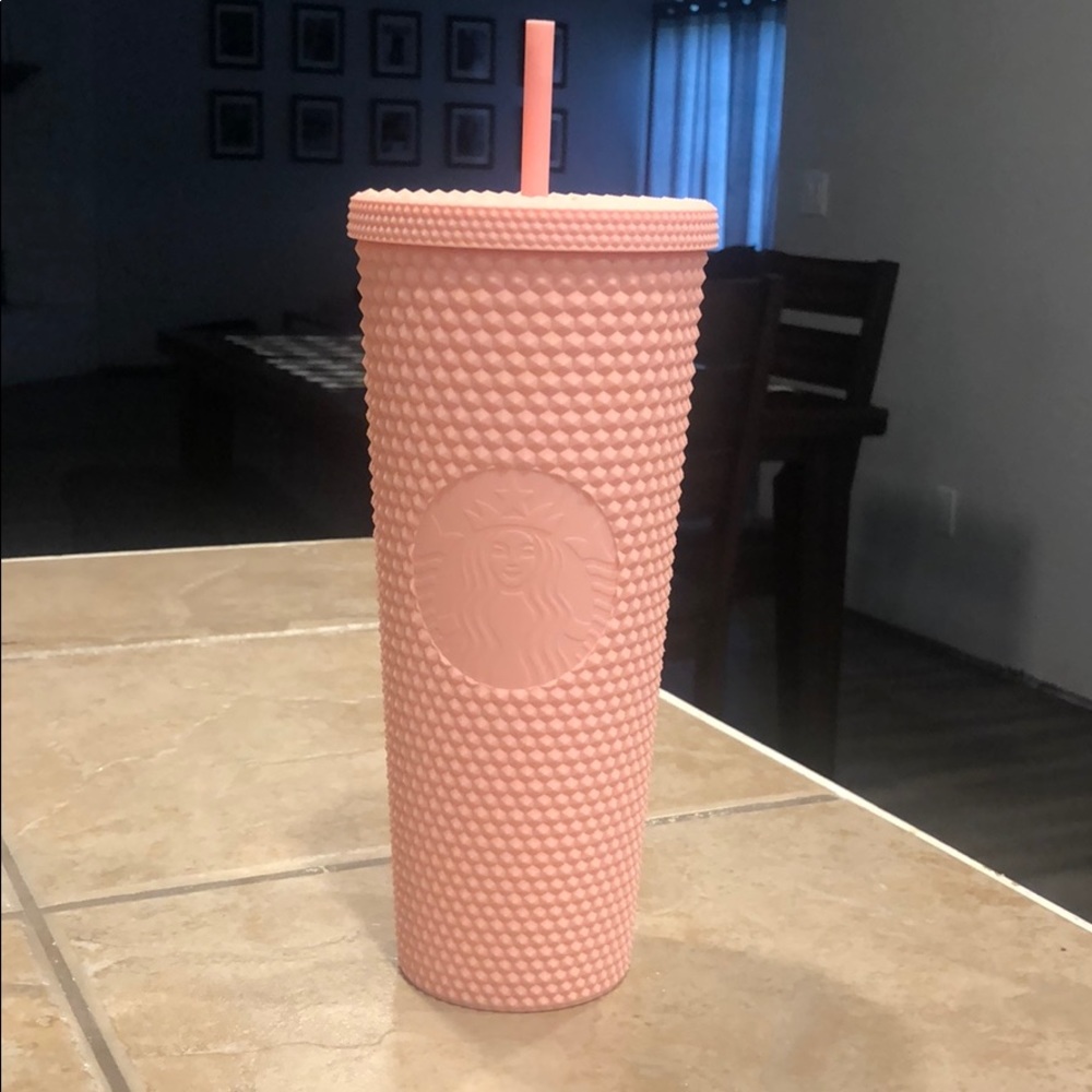Matte Pink studded Starbucks tumbler!